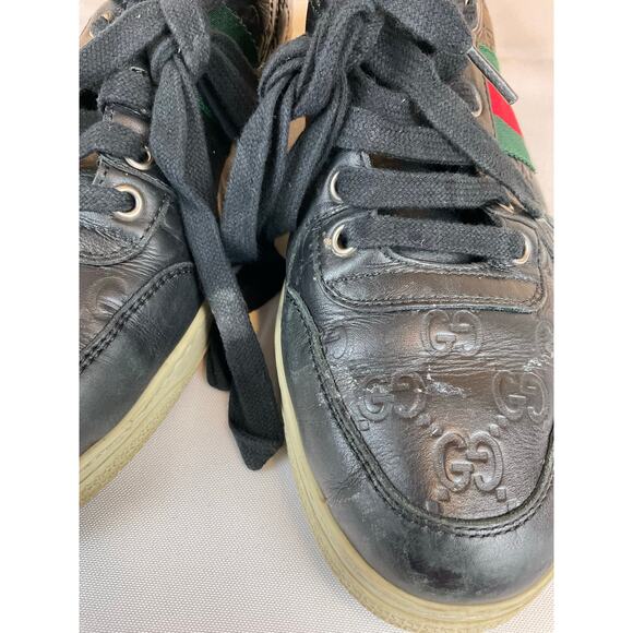 Gucci Signature Flag Hi Top Men's Shoes, Size 7 - Picture 5 of 7